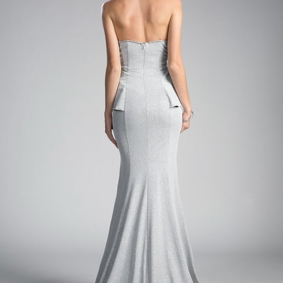Glittered Strapless Mermaid Shape Dress CD5025 - Picture 5 of 7